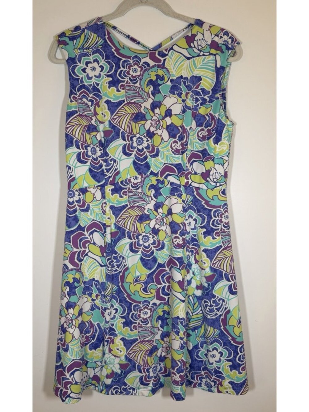 Title Nine Diamalete floral tenniscore colorful athleisure dress M stretch